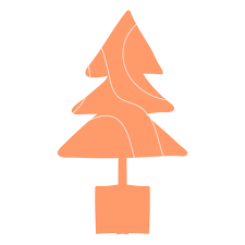 Modern christmas tree made with cubes. Modern Christmas Tree Illustration Transparent Png Svg Vector File