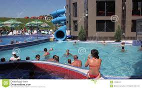 Turistii cazati in complex aqua president 3* beneficiaza de acces gratuit in aqua park.la intrarea in aqua president fiecare client primeste cate un ceas. Pool With Thermal Water Stock Footage Video Of Active 43098068
