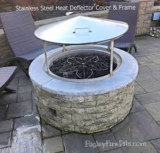 Stainless Steel Fire Pit Heat Deflector Gas Or Wood This Fire Pit Deflector Is Made Of All 304 Fire Pit Heat Deflector Fire Pit Heater Fire Pit Backyard Diy