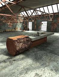 L Ilot Central De Cuisine Des Exemples Fonctionnels Mesones De Madera Muebles De Concreto Galpones