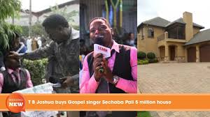 Prophet tb joshua is indeed one of the great prophets in our time who is making a great impact in the indeed there is fullness of joy in the house of the lord. T B Joshua Buys Gospel Singer Sechaba Pali 5 Million House Youtube