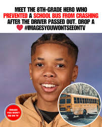 14-year-old Acie Holland III is being hailed a hero after he saved his  school bus from crashing when the driver lost consciousness. The Glen Hills  Middle School eighth grader took the wheel,
