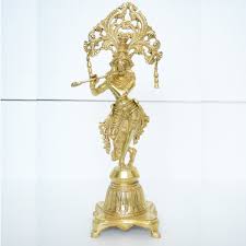 His flute playing would beguile the cow herder's daughters whom were all in love with krishna. Standing Lord Krishna Playing Flute Decorative Statue Buy Krishna Online