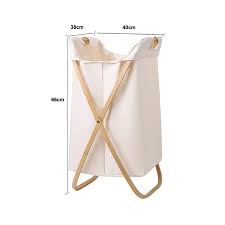 Organise your home with hampers, rubbish bins, mops and hangers. Bamboo Foldaway Laundry Hamper Beige At Mighty Ape Nz