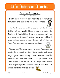 Simply put, reading comprehension is a general concept of how well a reader gets meaning from written text. Reading Comprehension Worksheet Arctic Tundra