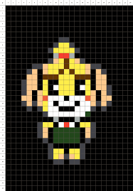Résultat de recherche dimages pour pixel dessin dessin comment dessiner un chien pixel art. Marie Animal Crossing Pixel Art Fond Noir