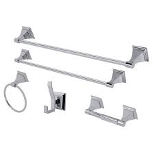 Get bathroom accessories from target to save money and time. 5pc Chrome Bathroom Accessory Set Kingston Brass Target