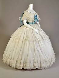 The bodice is doubled with canvas and with bones. Rate The Dress White Dresses With Blue Satin Sashes The Dreamstress
