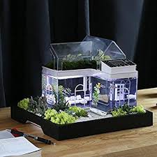 Acrylic Mini Micro Landscape Aquarium Office Desk Small Personal Ecology Multifunctional Living Room Creative Aquarium Usb Fish Tank Fish Tank Lights Aquarium
