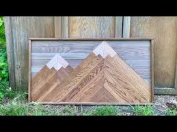 They are painted on all sides making them 3d. How To Make A Wooden Mosaic Mountain Wall Art Diy Youtube