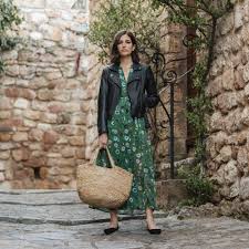 Then a floral maxi or wrap dress is the way to go. Biker Jacket And Dress Ea074e