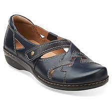 Women S Clarks Evianna Peal Navy Leather Clarks Shoes Women Orthotic Shoes Woman Leather Sandals Women