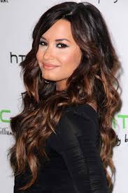 Demi lovato blonde hair bun,searching demi lovato blonde hair bun? Demi Lovato Wavy Dark Brown Ombre Hairstyle Steal Her Style