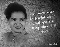 Amazon Com Rosa Parks Inspirational Wall Art You Must Never Be Fearful Quote Ideal For Home Or Office Great Motivational Gift For Student Child Or Work Colleague 11inch X 14 Inch By H Co