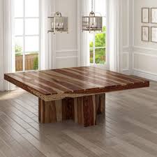 This is the most traditional type of dining room table, and it's also the most popular. Dallas Ranch Solid Wood Pedestal Rustic Large Square Dining Room Table Dining Room San Francisco By Sierra Living Concepts Houzz