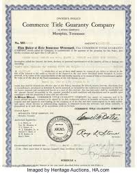Title insurance is a type of insurance that covers potential damages from errors in the ownership records of your home or property. Elvis Presley And Parents 1956 Home Title Insurance Policy Just Lot 23506 Heritage Auctions