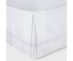 French blue queen size bed skirt dust ruffle by the company store 18 drop. White Hotel Bed Skirt Queen Fieldcrest 174 Buy Online In Andorra At Andorra Desertcart Com Productid 123592490