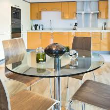 If broken, tempered glass will break in to small pieces rather than dangerous shards. 48 Round 3 8 Inch Thick Pencil Polish Edge Tempered Glass Table Top Home Garden Furniture