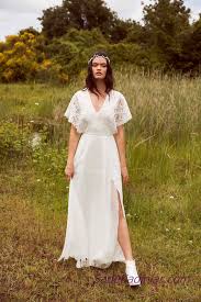 En Guzel 2020 Beyaz Elbise Modelleri Uzun V Yakali Kisa Kollu Yandan Yirtmacli Elbise Modelleri The Dress Elbise