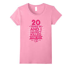 20 Jaar Van Huwelijk T Shirt 20th Anniversary Cadeau Voor Vrouw Voor Lady Fashion Karajuku Merk Vrouwelijke Midden Aged Top Middle Age Middle Age Fashionbrand Top Aliexpress