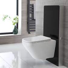 Grand choix de coffrage et habillage au meilleur prix. Wc Suspendu Sans Bride Avec Meuble 50 Cm Noir Exton