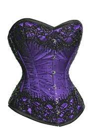 High end brocade black/purple/gold ladies corset sz xs, s, l, xl, 2xl, 3xl, 4xl. Purple Satin Couture Corset Purple Corset Corsets And Bustiers Underbust Corset
