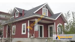 Birçok farklı dış cephe boya rengi modelleri kullanıcılara sunuluyor. Luks 124 M2 Cift Katli Villa Smart Celik Ev Ve Celik Villa