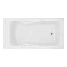 The number of goods in the home depot is huge and impresses with its assortment. American Standard Everclean 72 In Acrylic Rectangular Drop In Whirlpool Bathtub In White 7236lc 020 The Home Depot
