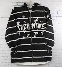 Details About New Technine Mens Reversible Flannel Hoodie Black And White Medum