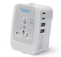 Universal travel adapter with 2 USB-A & 2 USB-C – 5 in 1 ...
