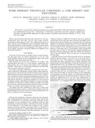 Pure Primary Testicular Carcinoid: A Case Report and Discussion