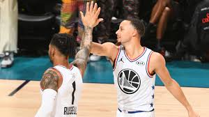 The best collection of sports wallpapers for your desktop and phone devices. D Angelo Russel Kevin Durant Replacement Playing With D Angelo Russell And Steph Curry 1920x1080 Wallpaper Teahub Io