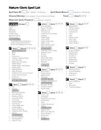 5e Cleric Spell Lists Album On Imgur