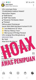 We did not find results for: Hati Hati Beredar Hoaks Lowongan Kerja Uptd Puskesmas Sungai Panas