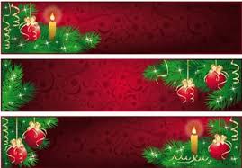Christmas Candle With Red Banner Vector Design Free Download