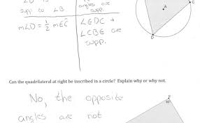 Inscribed angles worksheet answer key. Inscribed Quadrilaterals Worksheet Cute766