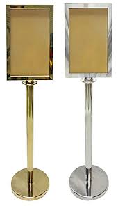 Gold Chrome Stanchion Sign Frames Golden Openings You can choose from landscape or. gold chrome stanchion sign frames