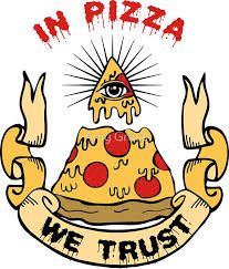 In Pizza We Trust Sticker By Amy Grace Pizza Art Pizza Drawing Pizza Tattoo