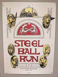 JOJO's Bizarre Adventure Part7 Steel Ball Run poster Exhibition 2012  B2 new | eBay