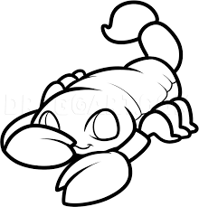 How to draw a scorpion. How To Draw A Scorpion For Kids Step By Step Drawing Guide By Dawn Dragoart Com