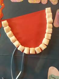 Mouth And Teeth Made Of Paper And Gauze For Dental Health Month Board School Nurse Dental Health Month Dental Health Kids Dental Health