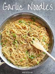 Quick Easy Garlic Noodles Sweet Savory Addictive Budget Bytes Recipe Pasta Dishes Recipes Asian Recipes
