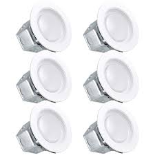 Luxrite 4 Inch Led Recessed Light With Junction Box 10w 2700k Warm White Dimmable Airtight Downlight 700lm Energy Star Ic Wet Rated 120v 277v Recessed Lighting Kit 6 Pack