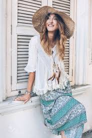 #interiors #industrial interior #loft style #bohemian #bohemian chic #bohemian interiors #homestyle #home decor #home design #homestyling #cool space #decor #interior design #interior decorating. Fashion Girl Wearing Bohemian Clothing Posing In The Old City Stock Photo Picture And Royalty Free Image Image 73426431