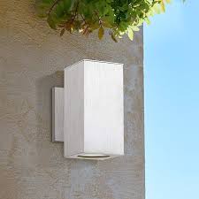 Possini Euro Clovis 8 1 4 H Nickel Led Outdoor Wall Light 13t83 Lamps Plus