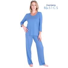 Women's Pajama Set with 3/4 Sleeve Top | Women's Wicking Pajamas – Cool-jams