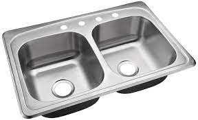 Maybe you would like to learn more about one of these? Tuscany Whitemore Drop In 33 Stainless Steel 4 Hole Double Bowl Kitchen Sink At Menards