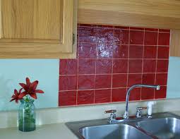 faux tile kitchen backsplash