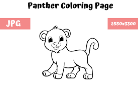 And here is a little story about the black panther. Coloring Book Page For Kids Panther Graphic By Mybeautifulfiles Creative Fabrica