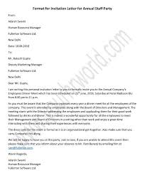 Sample Example Of Invitation Letter For Annual Staff Party Hr Letter Formats Office Party Invitations Staff Party Invitation Letter For Event